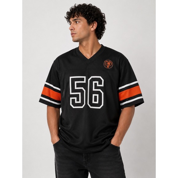 Jagermeister Other - Jagermeister Promo Football Jersey Black Orange Mesh Number 56 Mens XL